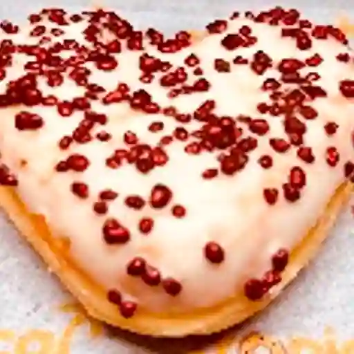 Donut Tradicional Corazón Blanco