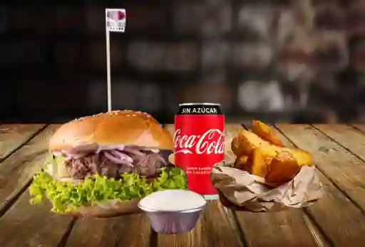 Classic Burger & Papas + Bebida