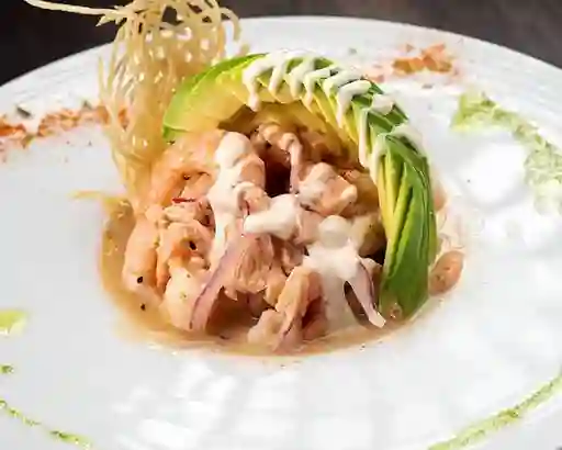 Ceviche de Salmón y Camarón