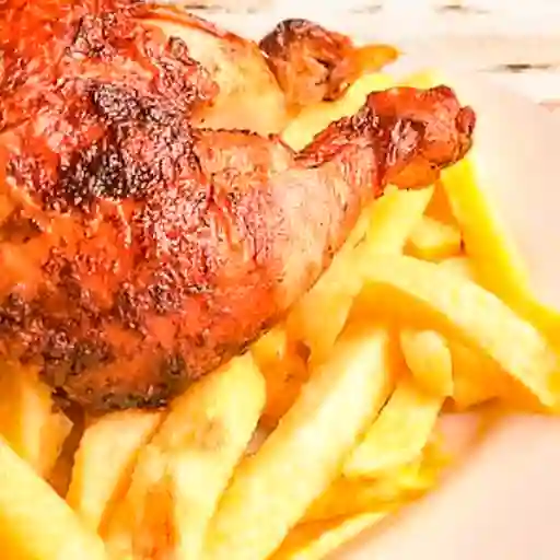 1/4 Pollo Asado con Papas