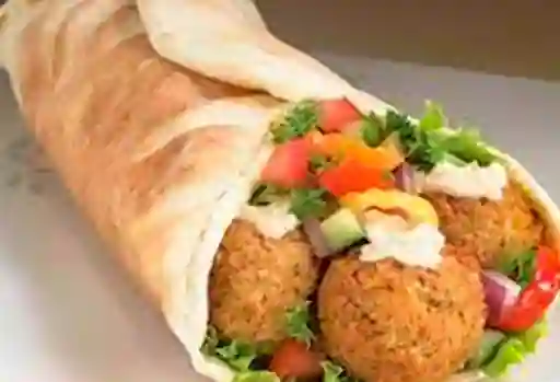 Shawarma de Carne Vegana y Falafel