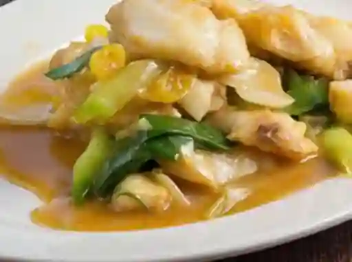 Pescado con Champiñón