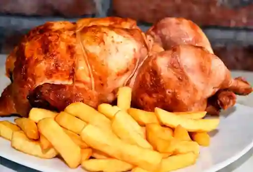 1/2 Pollo con Papas Fritas