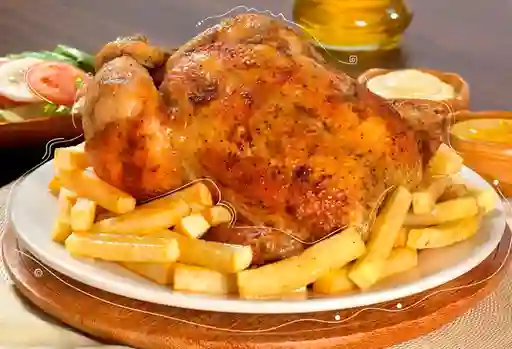 Pollo Entero con Papas Fritas