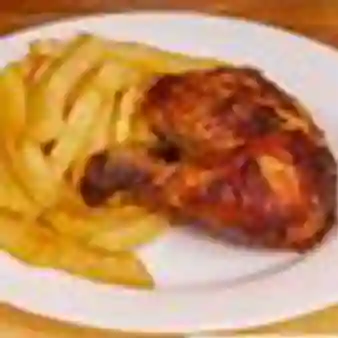 1/4 Pollo con Papas Fritas