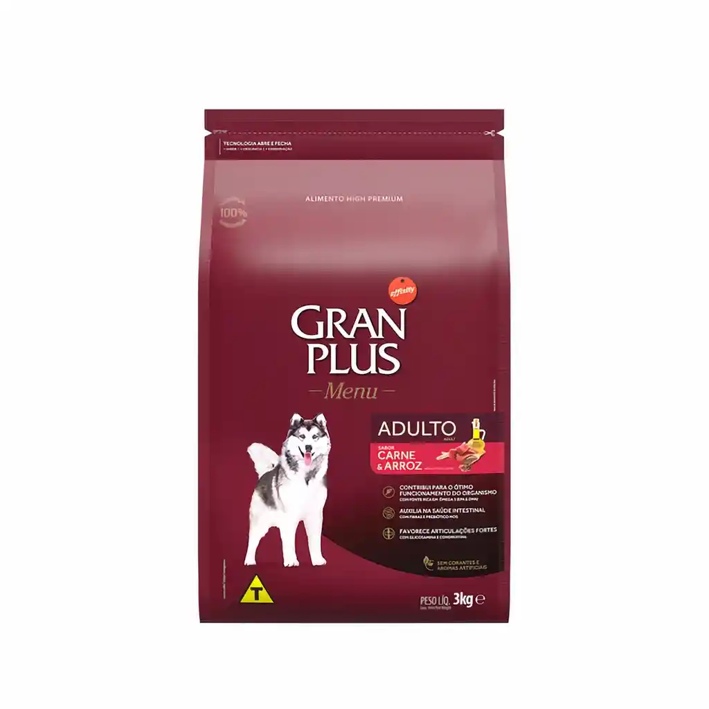 Gran Plus Alimento Para Perro Adulto Carne y Arroz