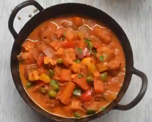 Vegetales Jalfrezi con Basmati Rice