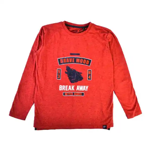 Polera Manga Larga Niño Rojo 12 Pillin