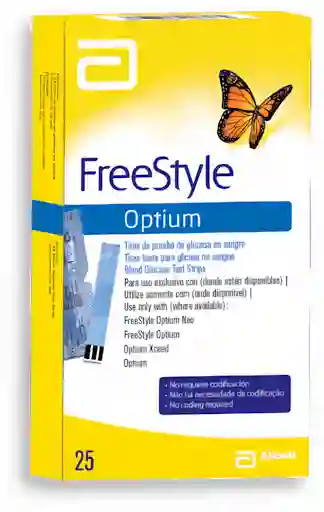 Freestyle optium Freestyle: Glucosa De 25 Cintas