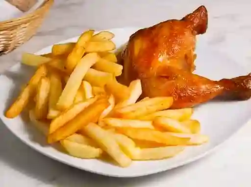 1/4 Pollo a la Brasa Cn Agregado