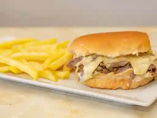 Churrasco Luco con Papas Fritas