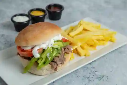 Churrasco Chacarero con Papas Fritas