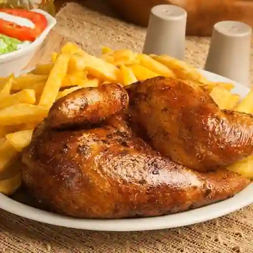 Promo 1/2 Pollo Papa Mediana Bebida