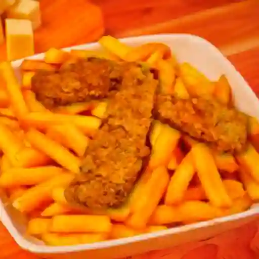 Papas Fritas con Filetillos Crispy