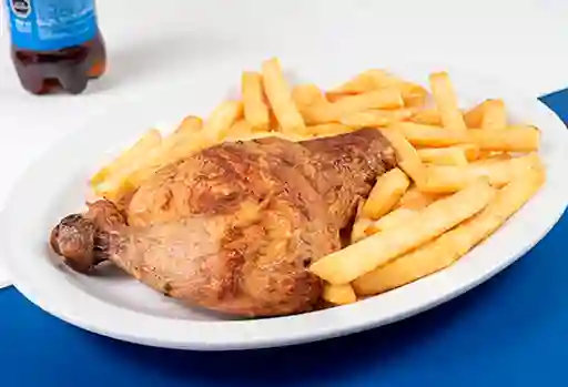 Promo 1/4 Pollo Papas y Bebida