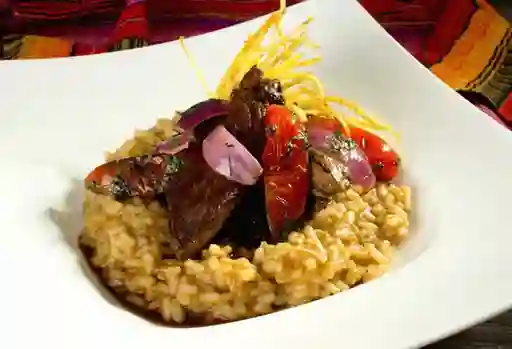 Risotto con Lomo Saltado