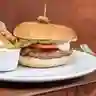 Hamburguesa Germano Italiano y Papas