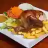 1/4 Pollo Papas Ensalada y Cremas