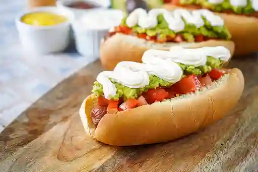 Hot Dog Italiano con Papas Fritas