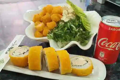 Combo Gohan Ebi Apanado, Sushi y Bebida