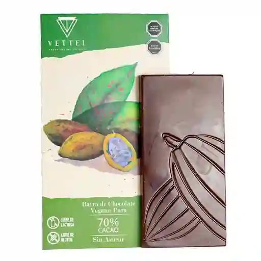Barra Vegana 70% Cacao 60 Gr