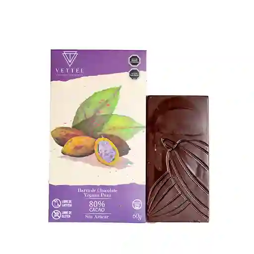 Barra Vegana 80% Cacao 60 Gr