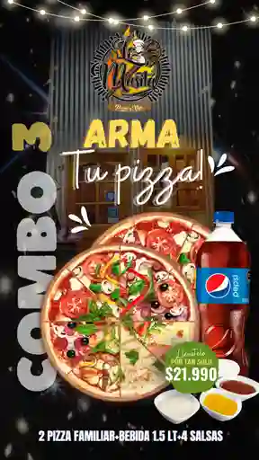 Combo 3 Arma tu Pizza Familiar