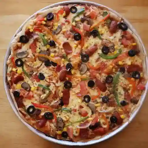 Pizza Mitad Romana y Mitad Mozzarella