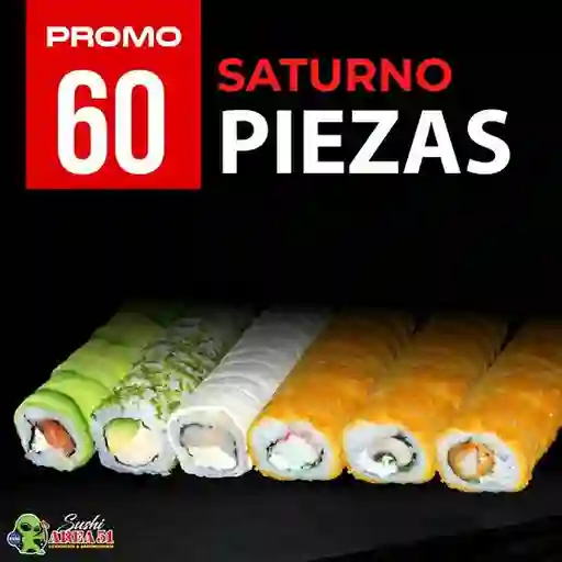 Promo Sushi Saturno 60 Piezas