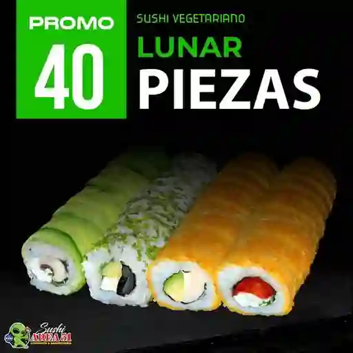 Promo Sushi Vegetariano Lunar 40 Piezas