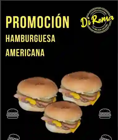 Promoción X3 Hamburguesa Americana