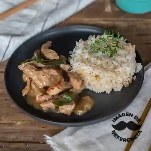 Cerdo Mongoliano con Arroz