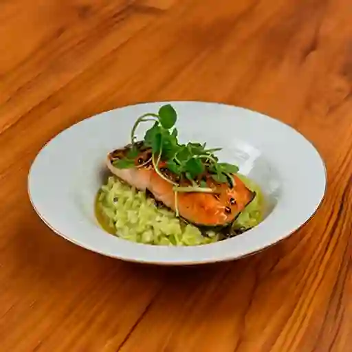 Risotto con Salmón Maracuyá