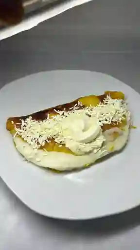 Cachapa con Queso, Nata y Queso