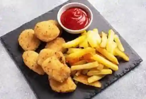 Papas Fritas con Nugget
