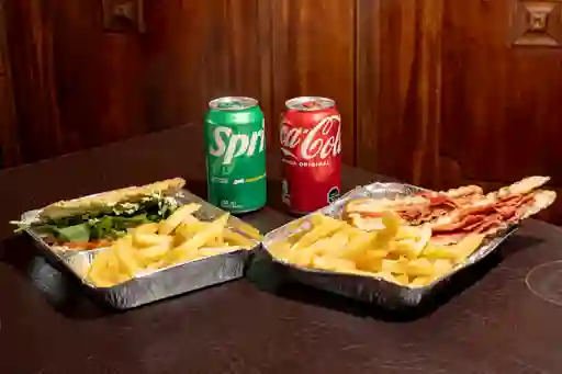 2 Paninnis + 2 Papas Fritas + 2 Bebidas
