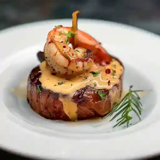 Filete de Res en Salsa de Camarones