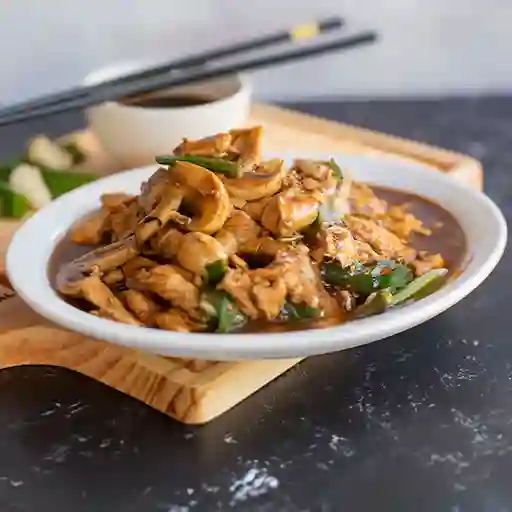 Colación Pollo Mongoliano+wantan/primave