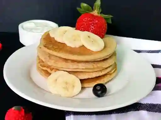 Sin Gluten Hot Cakes con Plátanos
