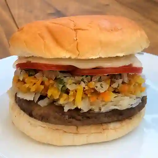 Sándwich Hamburguesa Vegetariana Completo