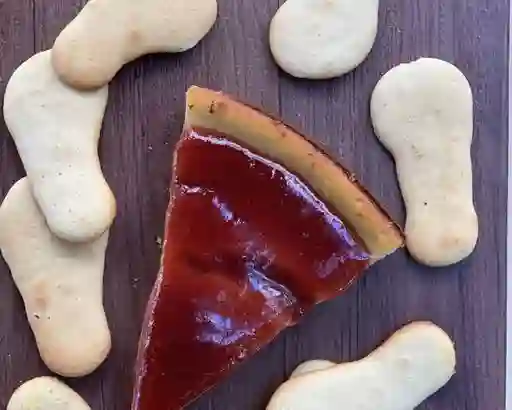 Kuchen de quesillo frambuesa