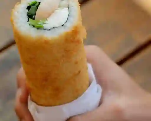 Hand Roll Camarón, Queso Crema y Cebollín
