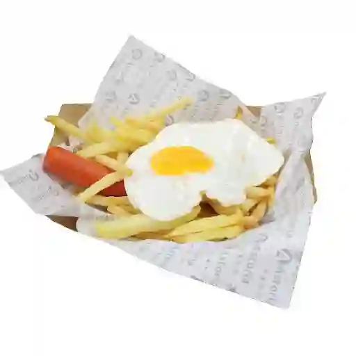 Papas Fritas Huevo Vienesa