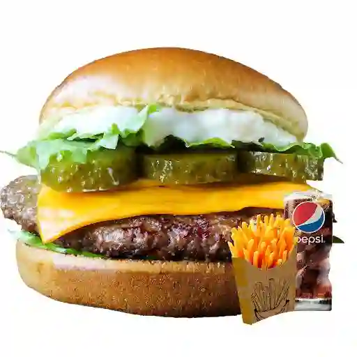 Hamburguesa Carne Americana en Combo
