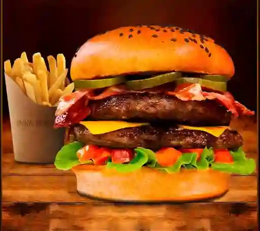 Tocinator + Bebida + Papas Fritas