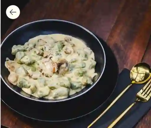 Ñoquis Espinaca Champiñones