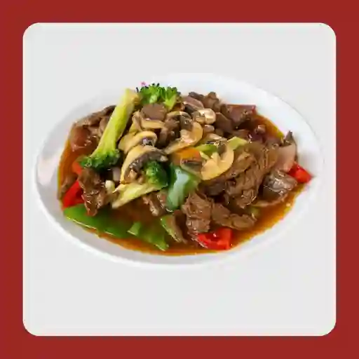 Carne con Camarón y Champiñón