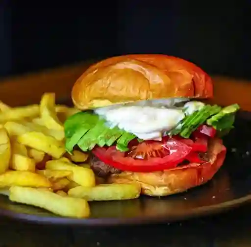 Burger Italiana + Papas Fritas