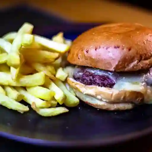 Burger Luco + Papas Fritas
