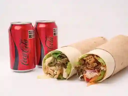 2 Wraps + 2 Bebidas